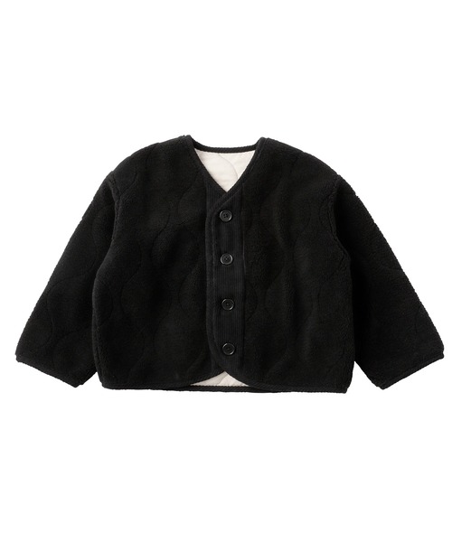 D.fesense（ディーフェセンス）の「リバーシブルボアジャケット（その他アウター・キッズ・ブラック/ピンクベージュ/チャコール・90cm/110cm/100cm/80ｃｍ）」の11枚目の写真