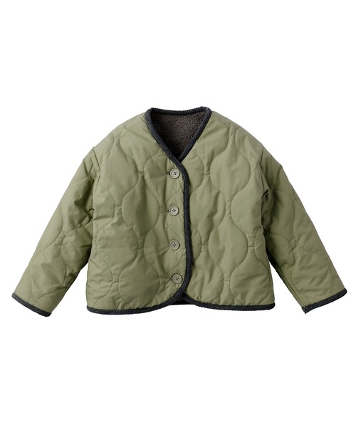 D.fesense（ディーフェセンス）の「リバーシブルボアジャケット（その他アウター・キッズ・ブラック/ピンクベージュ/チャコール・90cm/110cm/100cm/80ｃｍ）」の6枚目の写真