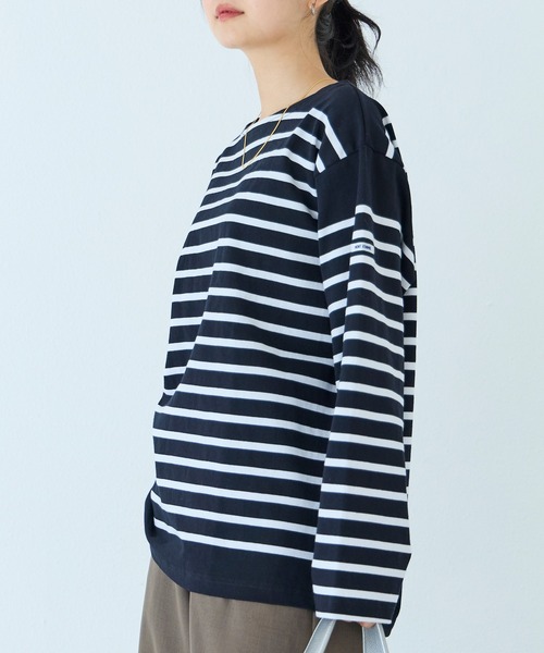 MONT KEMMEL(モンケメル)の「【再入荷】MONT KEMMEL/ボーダーロングスリーブT(Tシャツ/カットソー・レディース・ホワイト/チャコールグレー/ベージュ/ネイビー/ブルー/ブルー系その他/ブラック/オレンジ/ターコイズブルー・40/38/42/36)」の17枚目の写真