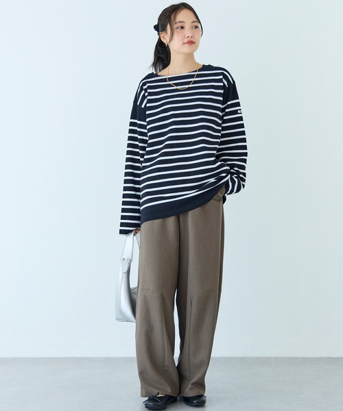 MONT KEMMEL(モンケメル)の「【再入荷】MONT KEMMEL/ボーダーロングスリーブT(Tシャツ/カットソー・レディース・ホワイト/チャコールグレー/ベージュ/ネイビー/ブルー/ブルー系その他/ブラック/オレンジ/ターコイズブルー・40/38/42/36)」の20枚目の写真