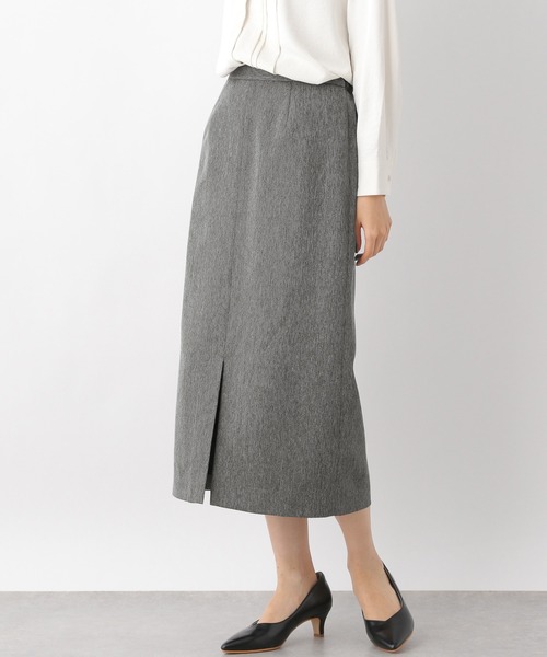 エルメス HERMES チャコールグレー ヘリンボーン タイトスカート38サイズ LEPSIM（レプシィム）の「ヘリンボーンタイトスカート 217353