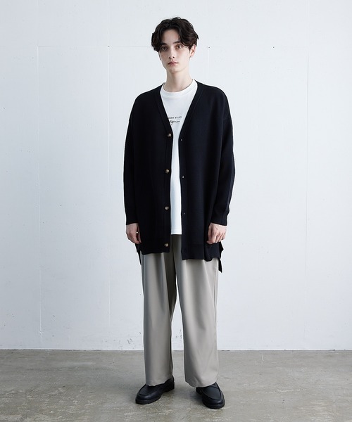 EDDEN ELLEN(エデンエレン)の「リブスリットカーディガン(カーディガン/ボレロ・メンズ・ホワイト/チャコールグレー/ブラック/ベージュ・SMALL/MEDIUM/LARGE/X-SMALL)」の8枚目の写真