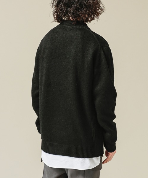 NANO universe（ナノユニバース）の「カシミヤMIXモックネックニット（ニット/セーター・メンズ・ブラウン/ベージュ系その他4/パープル系その他/ブラック・L/M/S/XL）」の11枚目の写真