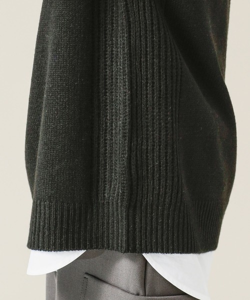 NANO universe（ナノユニバース）の「カシミヤMIXモックネックニット（ニット/セーター・メンズ・ブラウン/ベージュ系その他4/パープル系その他/ブラック・L/M/S/XL）」の14枚目の写真