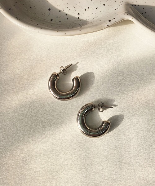 セール】【金属アレルギー対応】 ボリューム フープ ピアス