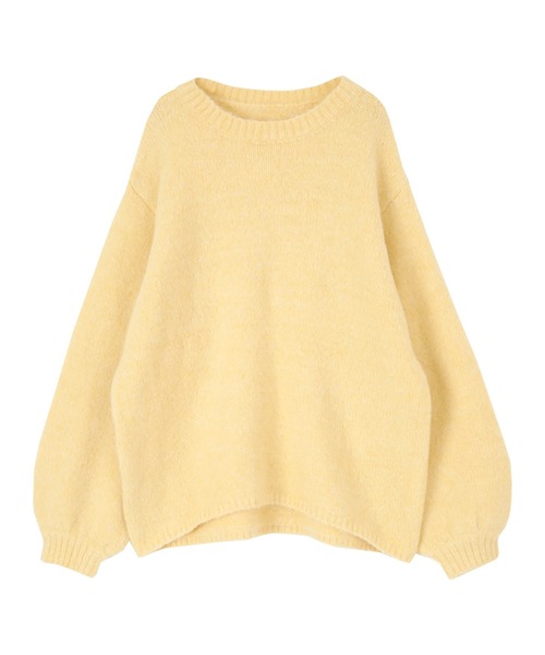 titivate（ティティベイト）の「ｵｰﾊﾞｰｻｲｽﾞｸﾙｰﾈｯｸﾙｰｽﾞﾆｯﾄ（ニット/セーター・レディース・ベージュ/イエロー/アイボリー/ライトパープル・S/M）」の12枚目の写真