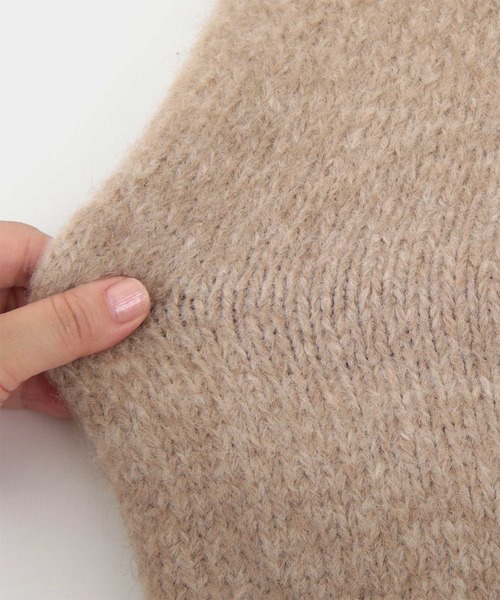 titivate（ティティベイト）の「ｵｰﾊﾞｰｻｲｽﾞｸﾙｰﾈｯｸﾙｰｽﾞﾆｯﾄ（ニット/セーター・レディース・ベージュ/イエロー/アイボリー/ライトパープル・S/M）」の7枚目の写真