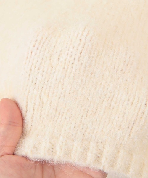 titivate（ティティベイト）の「ｵｰﾊﾞｰｻｲｽﾞｸﾙｰﾈｯｸﾙｰｽﾞﾆｯﾄ（ニット/セーター・レディース・ベージュ/イエロー/アイボリー/ライトパープル・S/M）」の19枚目の写真