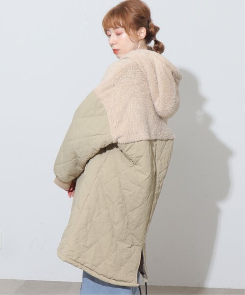 DOUBLE NAME（ダブルネーム）の「ボア切替キルティングフード付き