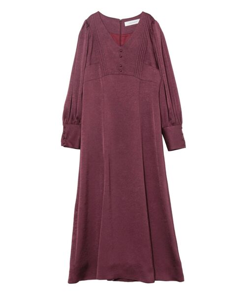 LAGUNAMOON（ラグナムーン）の「フロントピンタックサテンワンピース（ワンピース・レディース・アイボリー/ボルドー/ブルー・SMALL/MEDIUM）」の14枚目の写真