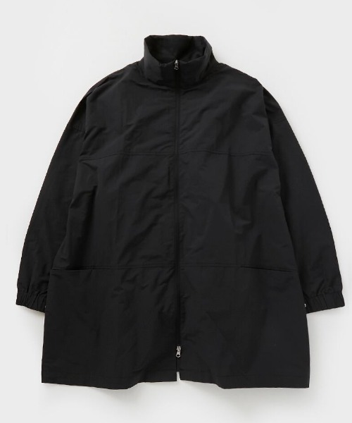 papier（パピエ）の「papier/パピエ/FISHTAIL 2WAY COAT/2WAYコート（ナイロンジャケット・レディース・ベージュ/ブラック・FREE）」の2枚目の写真