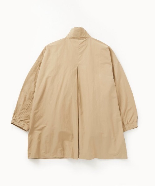 papier（パピエ）の「papier/パピエ/FISHTAIL 2WAY COAT/2WAYコート（ナイロンジャケット・レディース・ベージュ/ブラック・FREE）」の3枚目の写真