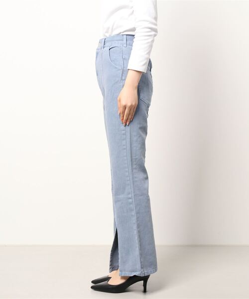 cuorequal（クオレコール）の「フロントスリットフレアデニムパンツ（デニムパンツ・レディース・ブルー/グレー・FREE）」の4枚目の写真