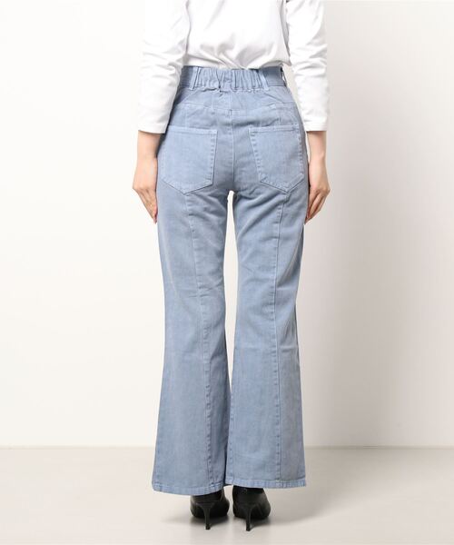 cuorequal（クオレコール）の「フロントスリットフレアデニムパンツ（デニムパンツ・レディース・ブルー/グレー・FREE）」の3枚目の写真
