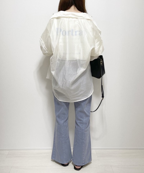 cuorequal（クオレコール）の「フロントスリットフレアデニムパンツ（デニムパンツ・レディース・ブルー/グレー・FREE）」の14枚目の写真