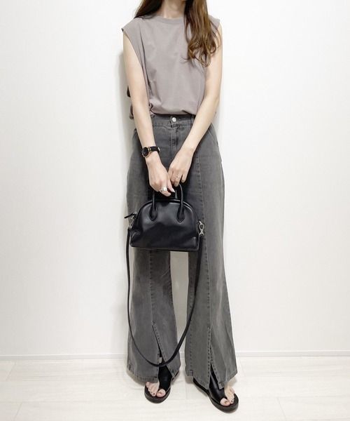 cuorequal（クオレコール）の「フロントスリットフレアデニムパンツ（デニムパンツ・レディース・ブルー/グレー・FREE）」の17枚目の写真