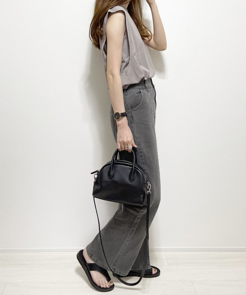 cuorequal（クオレコール）の「フロントスリットフレアデニムパンツ（デニムパンツ・レディース・ブルー/グレー・FREE）」の9枚目の写真