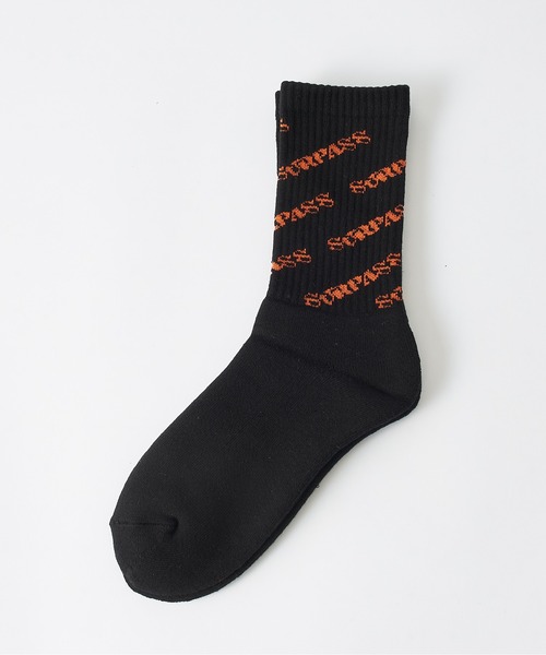 CIAOPANIC(チャオパニック)の「【Surpass Hotdogg Stand/サーパス ホットドック スタンド】別注LOGO SOCKS/ロゴソックス(ソックス/靴下・メンズ・ブラック/オレンジ・FREE)」の6枚目の写真
