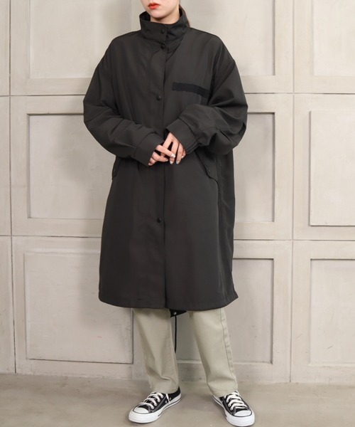 moment+(モーメントプラス)の「エステルウェザー スタンドカラーミリタリーモッズコート(モッズコート・レディース・ブラック/カーキ/アイボリー・M)」の18枚目の写真