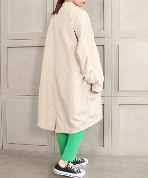 moment+(モーメントプラス)の「エステルウェザー スタンドカラーミリタリーモッズコート(モッズコート・レディース・ブラック/カーキ/アイボリー・M)」の14枚目の写真