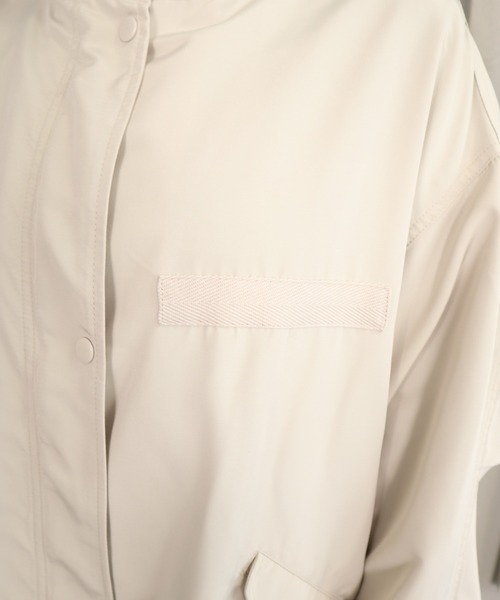 moment+(モーメントプラス)の「エステルウェザー スタンドカラーミリタリーモッズコート(モッズコート・レディース・ブラック/カーキ/アイボリー・M)」の4枚目の写真