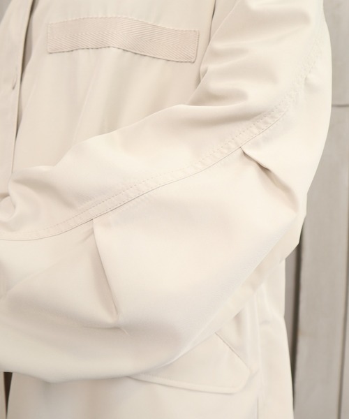 moment+(モーメントプラス)の「エステルウェザー スタンドカラーミリタリーモッズコート(モッズコート・レディース・ブラック/カーキ/アイボリー・M)」の21枚目の写真