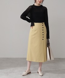 N.(N. Natural Beauty Basic) | ◆サイドボタンラップスカート(スカート)