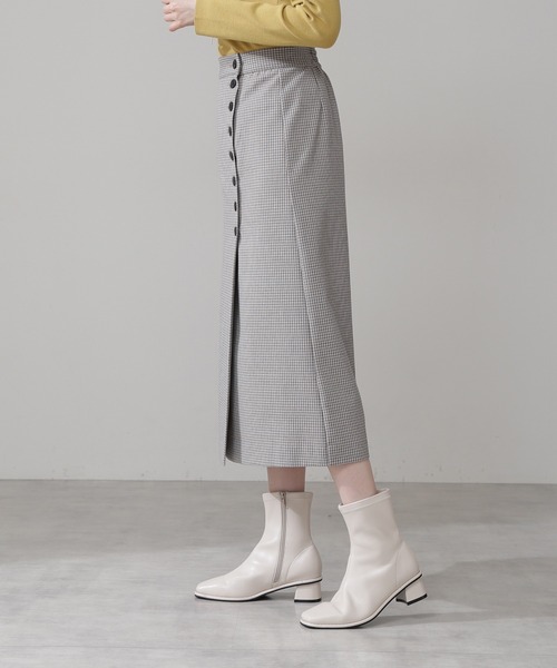 N.(N. Natural Beauty Basic)(エヌエヌナチュラルビューティーベーシック)の「◆サイドボタンラップスカート(スカート・レディース・グレー系その他/パープル/イエロー・MEDIUM)」の12枚目の写真