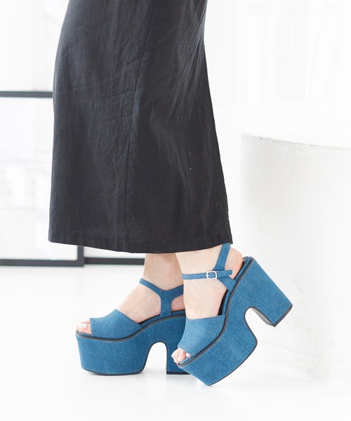attagirl（アタガール）の「厚底ストラップバルキーサンダル（サンダル・レディース・ブラック/ベージュ/ブルー系その他/アイボリー/ホワイト/シルバー・LL/L/M/S）」の5枚目の写真