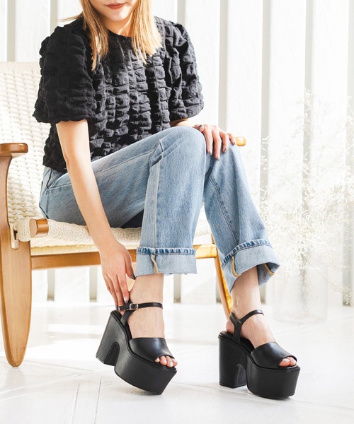 attagirl（アタガール）の「厚底ストラップバルキーサンダル（サンダル・レディース・ブラック/ベージュ/ブルー系その他/アイボリー/ホワイト/シルバー・LL/L/M/S）」の21枚目の写真