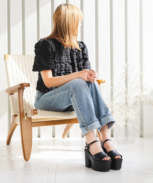 attagirl（アタガール）の「厚底ストラップバルキーサンダル（サンダル・レディース・ブラック/ベージュ/ブルー系その他/アイボリー/ホワイト/シルバー・LL/L/M/S）」の20枚目の写真