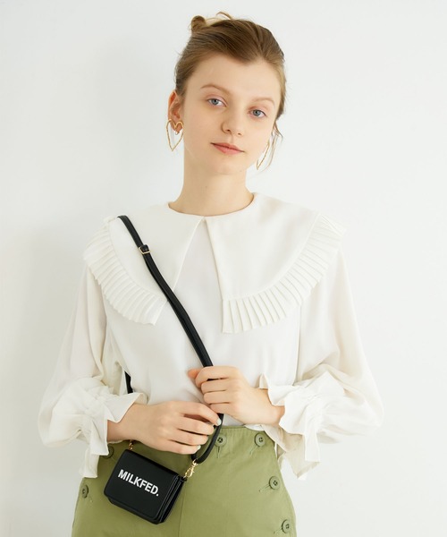 MILKFED.（ミルクフェド）の「STENCIL LOGO SHOULDER STRAP WALLET（財布・レディース・ライトピンク/ブラウン/ブラック・ONE SIZE）」の20枚目の写真