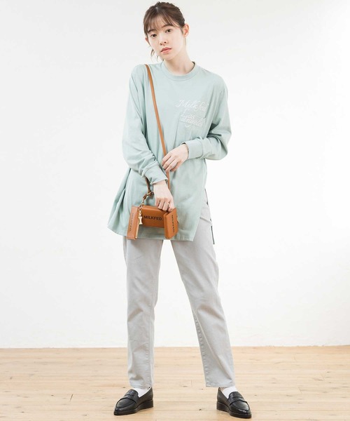 MILKFED.（ミルクフェド）の「STENCIL LOGO SHOULDER STRAP WALLET（財布・レディース・ライトピンク/ブラウン/ブラック・ONE SIZE）」の9枚目の写真