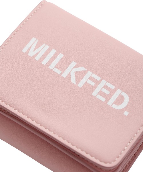MILKFED.（ミルクフェド）の「STENCIL LOGO SHOULDER STRAP WALLET（財布・レディース・ライトピンク/ブラウン/ブラック・ONE SIZE）」の12枚目の写真