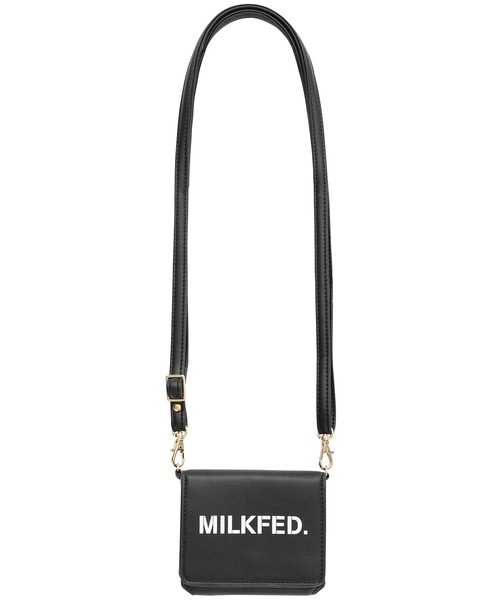 MILKFED.（ミルクフェド）の「STENCIL LOGO SHOULDER STRAP WALLET（財布・レディース・ライトピンク/ブラウン/ブラック・ONE SIZE）」の8枚目の写真
