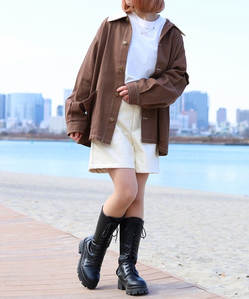 PairPair（ペアペア）の「BIGポケットカバーオール(ユニセックス)（カバーオール・メンズ・イエロー/アイボリー/モカ・MEDIUM/LARGE）」の19枚目の写真