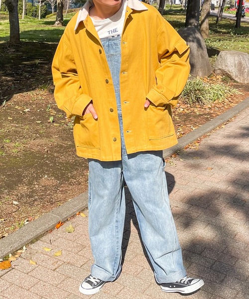 PairPair（ペアペア）の「BIGポケットカバーオール(ユニセックス)（カバーオール・メンズ・イエロー/アイボリー/モカ・MEDIUM/LARGE）」の8枚目の写真