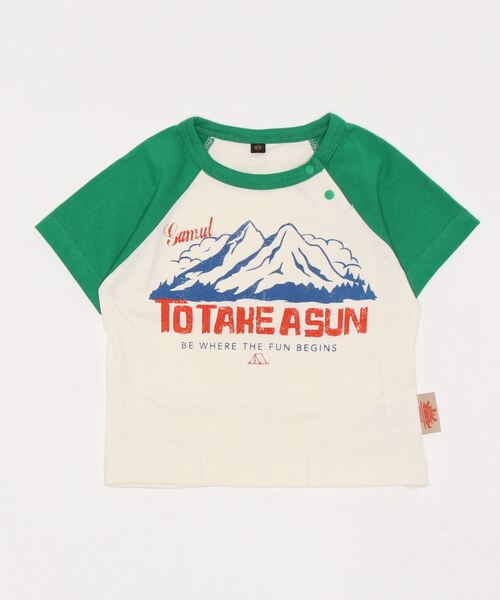 Life Support Products（ライフサポートプロダクツ）の「防汚加工ラグランプリントＴシャツ（80～140cm）（Tシャツ/カットソー・キッズ・グリーン/パープル/レッド/ライトブルー・80/90/100/110/120/95/130/140）」の6枚目の写真