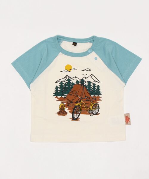 Life Support Products（ライフサポートプロダクツ）の「防汚加工ラグランプリントＴシャツ（80～140cm）（Tシャツ/カットソー・キッズ・グリーン/パープル/レッド/ライトブルー・80/90/100/110/120/95/130/140）」の5枚目の写真