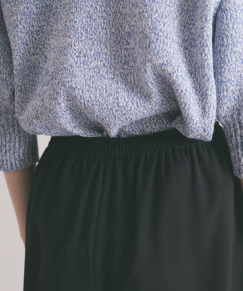 qualite（カリテ）の「バックサテンジョーゼットドレープパンツ（その他パンツ・レディース・ベージュ/ブラック・36/38）」の21枚目の写真