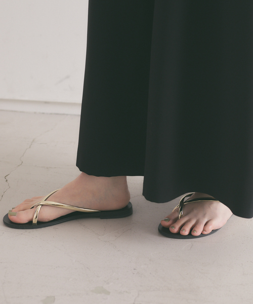 qualite（カリテ）の「バックサテンジョーゼットドレープパンツ（その他パンツ・レディース・ベージュ/ブラック・36/38）」の22枚目の写真