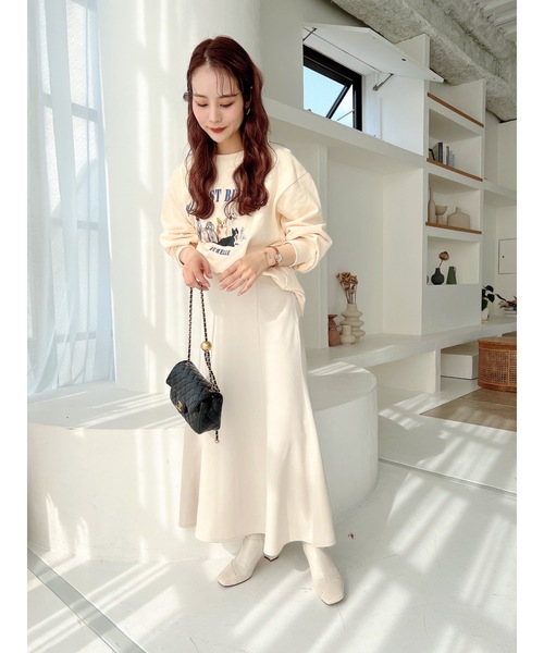 jumelle（ジュメロ）の「アニマルプリントスウェット（スウェット・レディース・アイボリー/ブルー・FREE）」の13枚目の写真