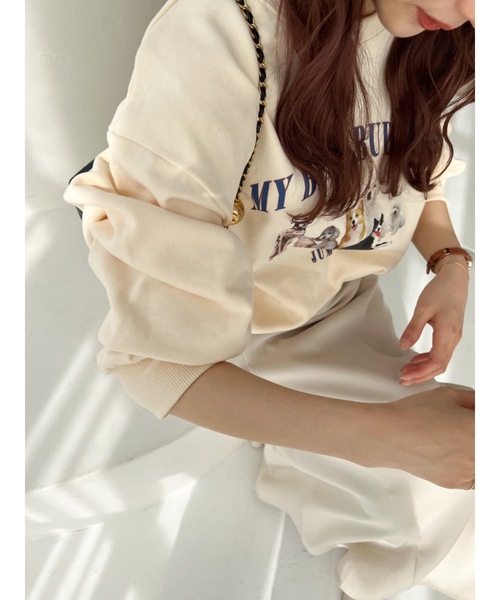 jumelle（ジュメロ）の「アニマルプリントスウェット（スウェット・レディース・アイボリー/ブルー・FREE）」の18枚目の写真