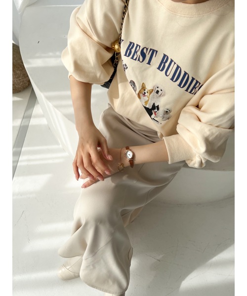 jumelle（ジュメロ）の「アニマルプリントスウェット（スウェット・レディース・アイボリー/ブルー・FREE）」の21枚目の写真