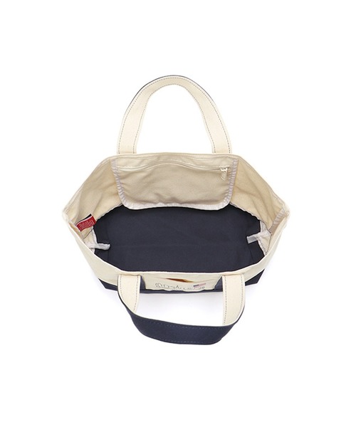 Manhattan Portage(マンハッタンポーテージ)の「Ambrose Tote Bag Canvas Lite 2022(トートバッグ・メンズ・オレンジ/ネイビー・SMALL)」の10枚目の写真