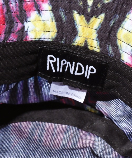 RIPNDIP(リップンディップ)の「RIPNDIP/リップンディップ Lord Nermal Dyed Bucket Hat バケットハット タイダイ 総柄(ハット・メンズ・レインボー・ONE SIZE)」の4枚目の写真