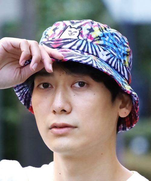 RIPNDIP(リップンディップ)の「RIPNDIP/リップンディップ Lord Nermal Dyed Bucket Hat バケットハット タイダイ 総柄(ハット・メンズ・レインボー・ONE SIZE)」の17枚目の写真