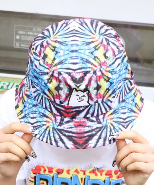 RIPNDIP(リップンディップ)の「RIPNDIP/リップンディップ Lord Nermal Dyed Bucket Hat バケットハット タイダイ 総柄(ハット・メンズ・レインボー・ONE SIZE)」の18枚目の写真