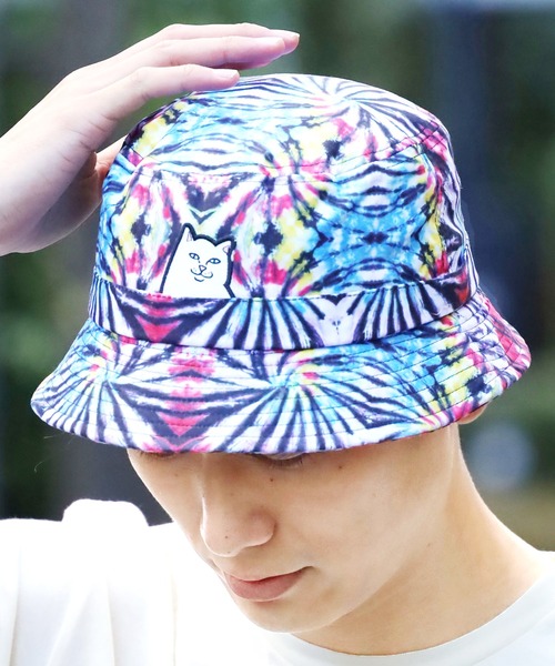 RIPNDIP(リップンディップ)の「RIPNDIP/リップンディップ Lord Nermal Dyed Bucket Hat バケットハット タイダイ 総柄(ハット・メンズ・レインボー・ONE SIZE)」の21枚目の写真