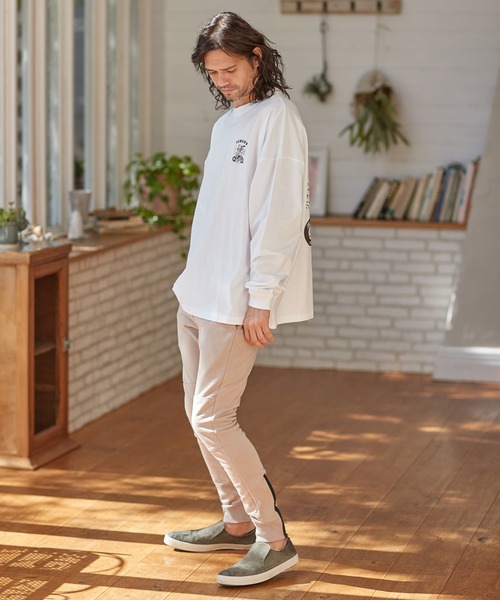 CAMBIO(カンビオ)の「mlt3774-プリントビッグシルエットロンT(スカルサーカス)(Tシャツ/カットソー・メンズ・グレー系その他/ホワイト/パープル系その他・M/S/L/XL)」の8枚目の写真